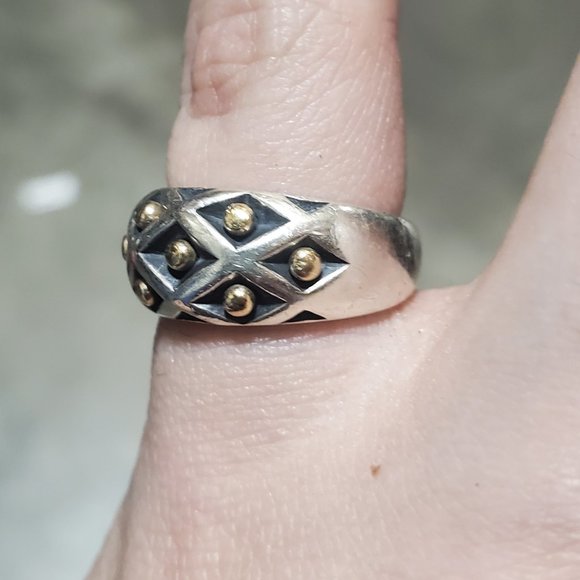 James Avery Silver and Gold Lattice Ring - Picture 10 of 12